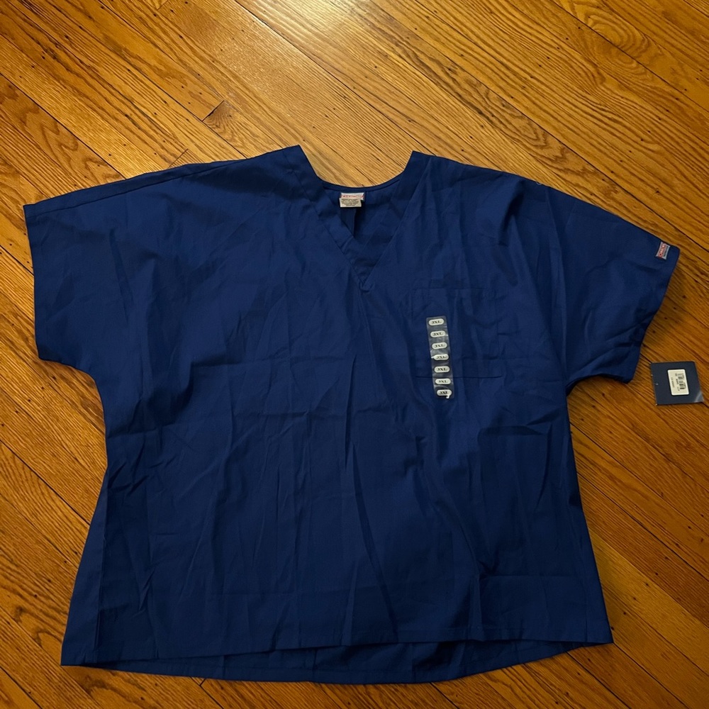 Cherokee unisex fit scrub top 3 XL royal blue